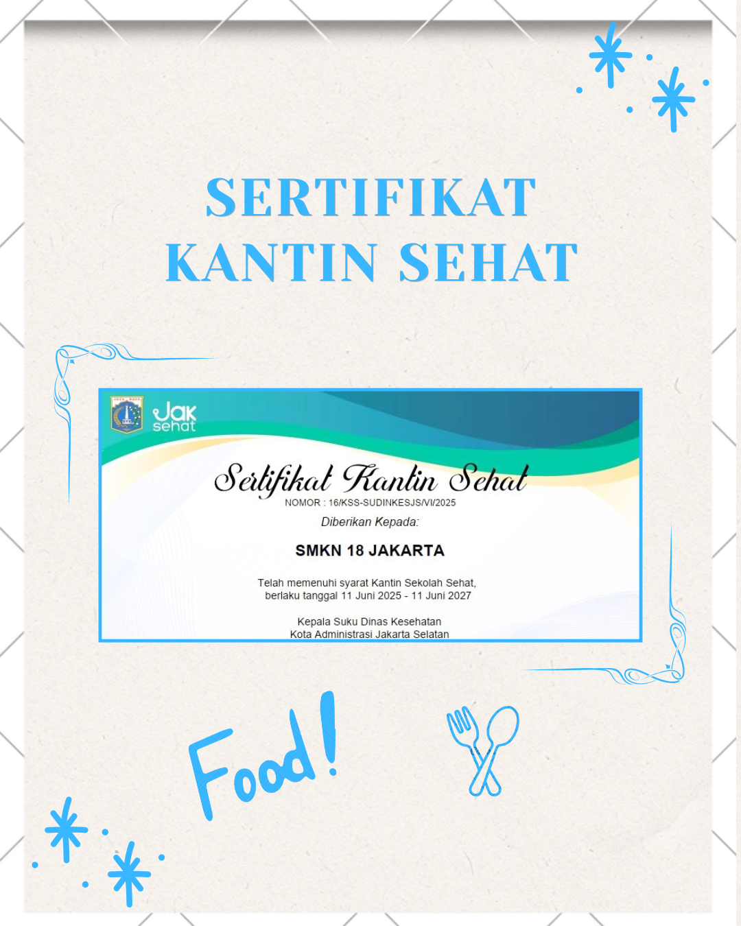 Sertifikat Kantin Sehat